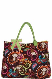 Large Quilted Tote Bag-MON3907/LIME